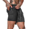 Shorts Masculino 2 em 1 com Bolsos para Celular - Ideal para Corrida, Treinos e Praia