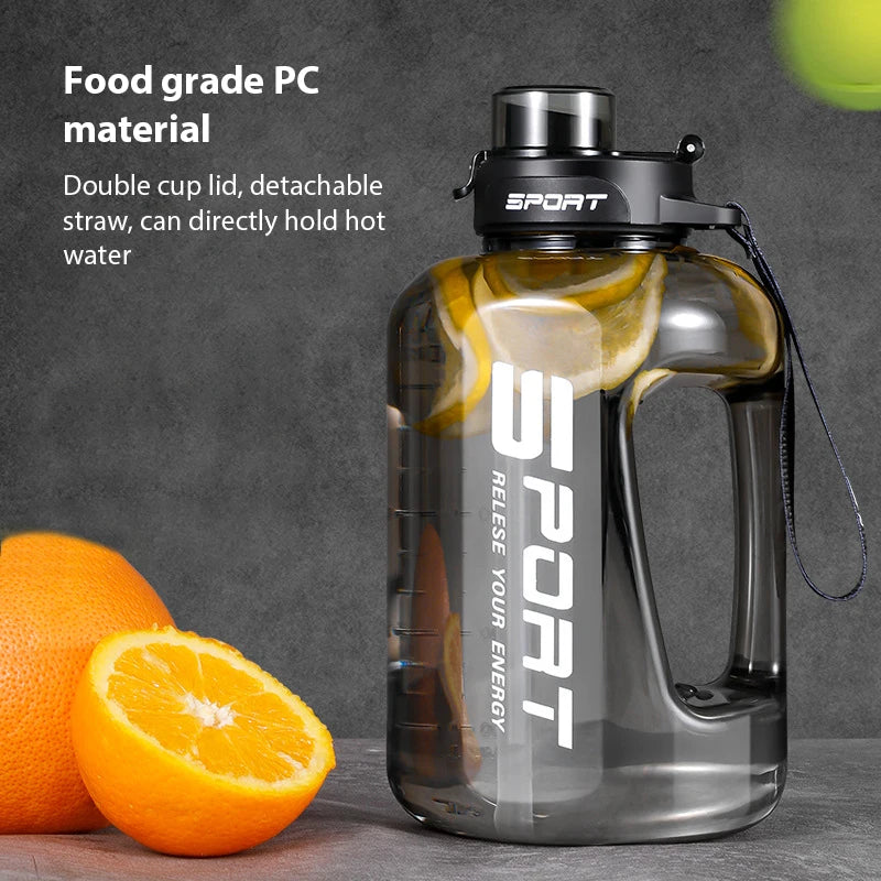 Garrafa Esportiva Grande Capacidade 1.2L/1.7L/2.5L – Potente e À Prova de Vazamentos, Ideal para Treinos